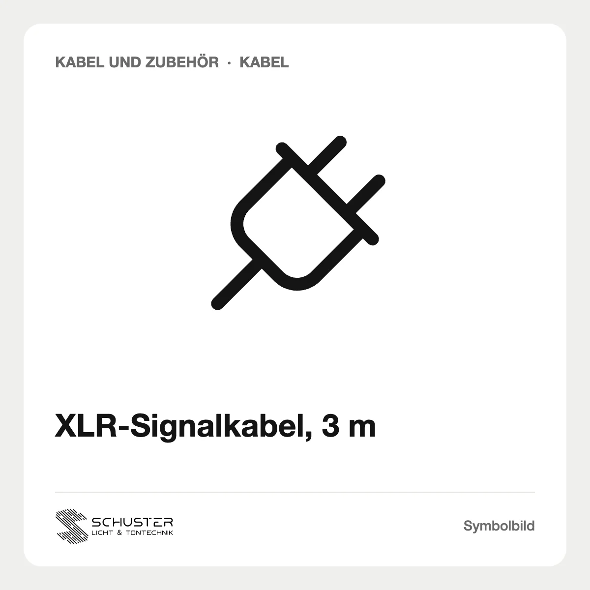 XLR-Signalkabel, 3 m
