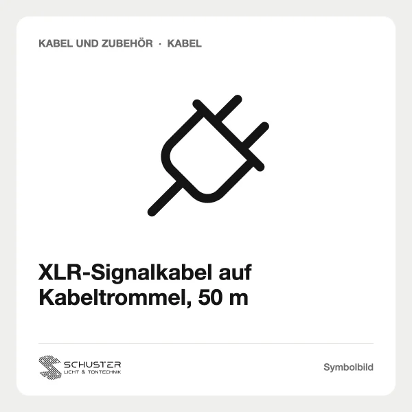 XLR-Signalkabel auf Kabeltrommel, 50 m